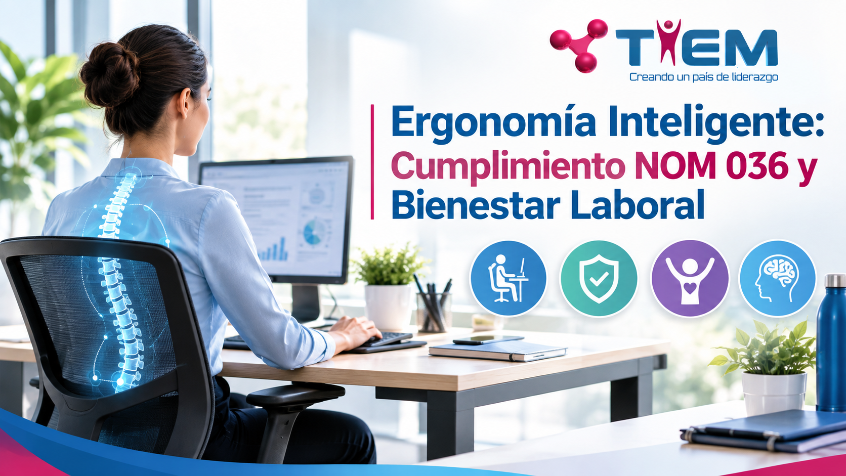 Portada: Ergonomía Inteligente: Cumplimiento NOM 036 y Bienestar Laboral